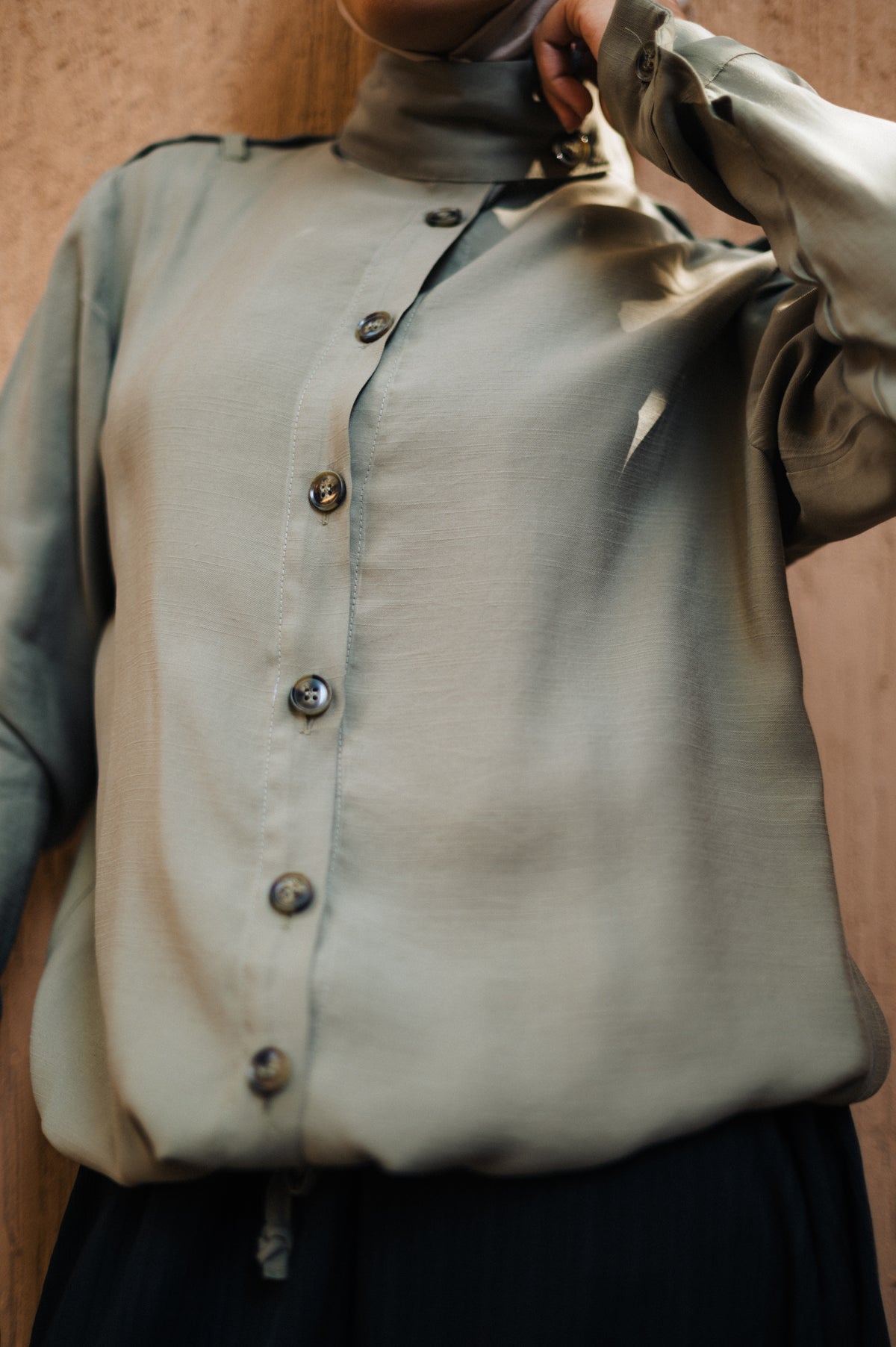 The Drawstring Collar Shirt