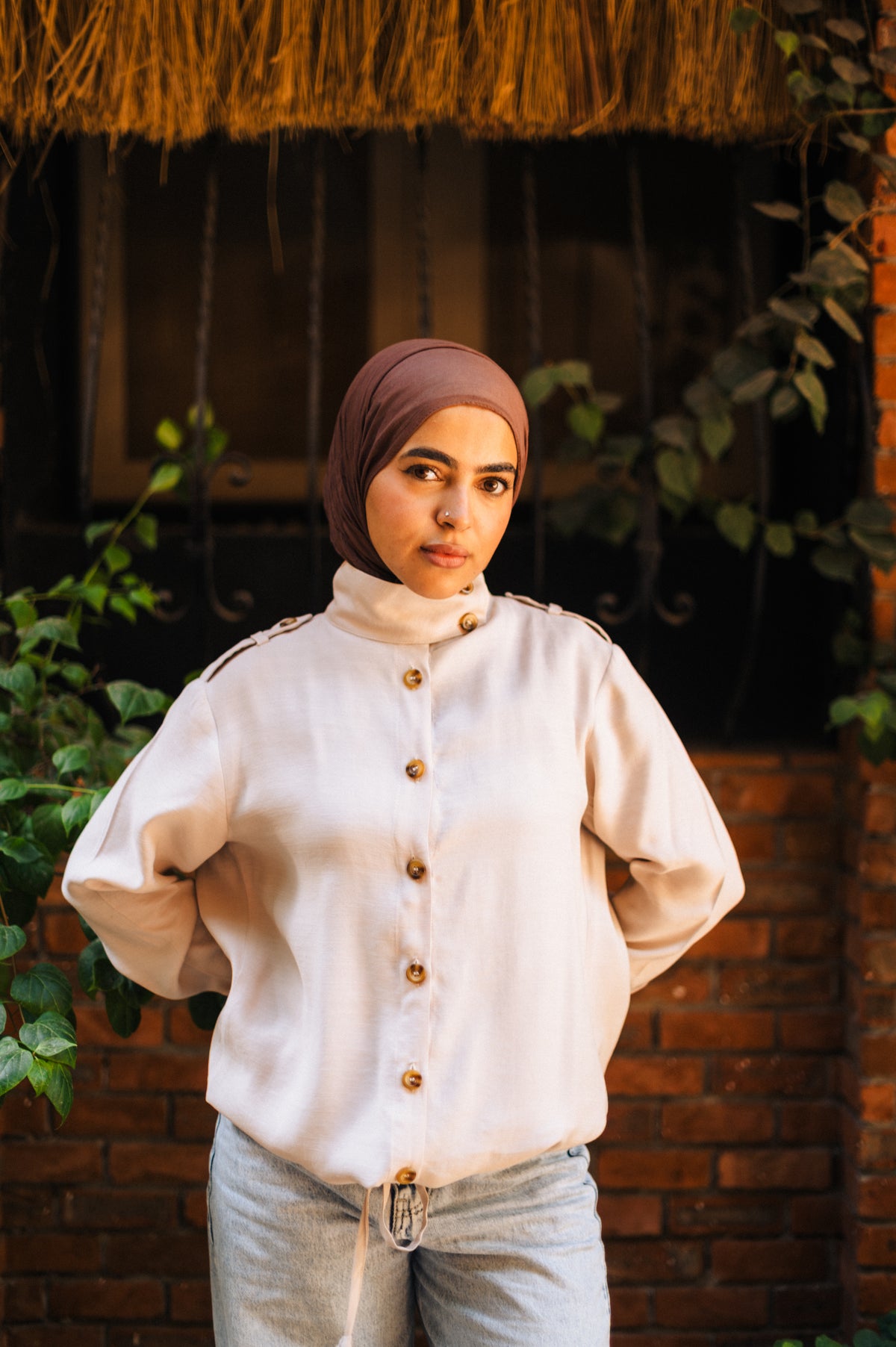 The Drawstring Collar Shirt