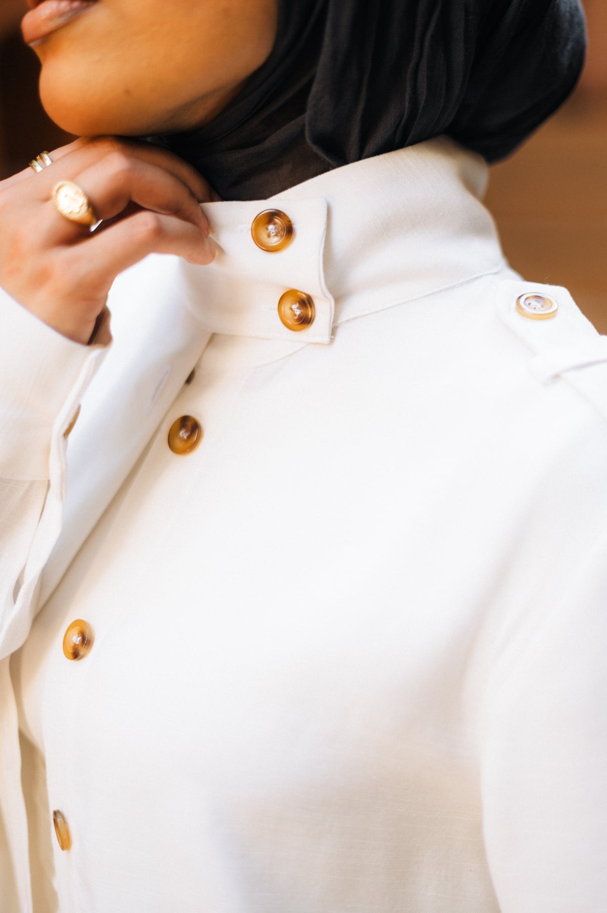 The Drawstring Collar Shirt