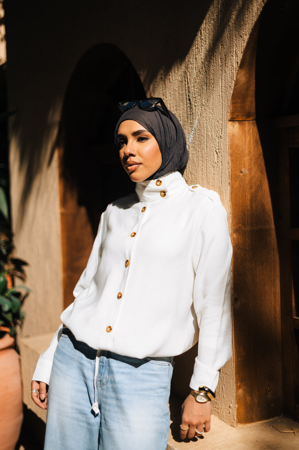 The Drawstring Collar Shirt